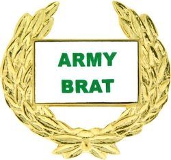 Army Brat with Wreath Pin - 14494 (1 1/8 inch)
