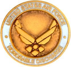United States Air Force Honorable Discharge  with Symbol Pin - 15844 (5/8 inch)