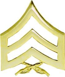 United States Marine Corps Sergeant (Sgt) Stripes Pin - GOLD - 14886GL (1 inch)